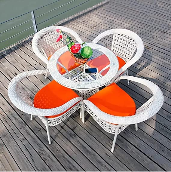 SKP Patio Chair Sets Garden Wicker Furniture Set for Outdoor Patio and