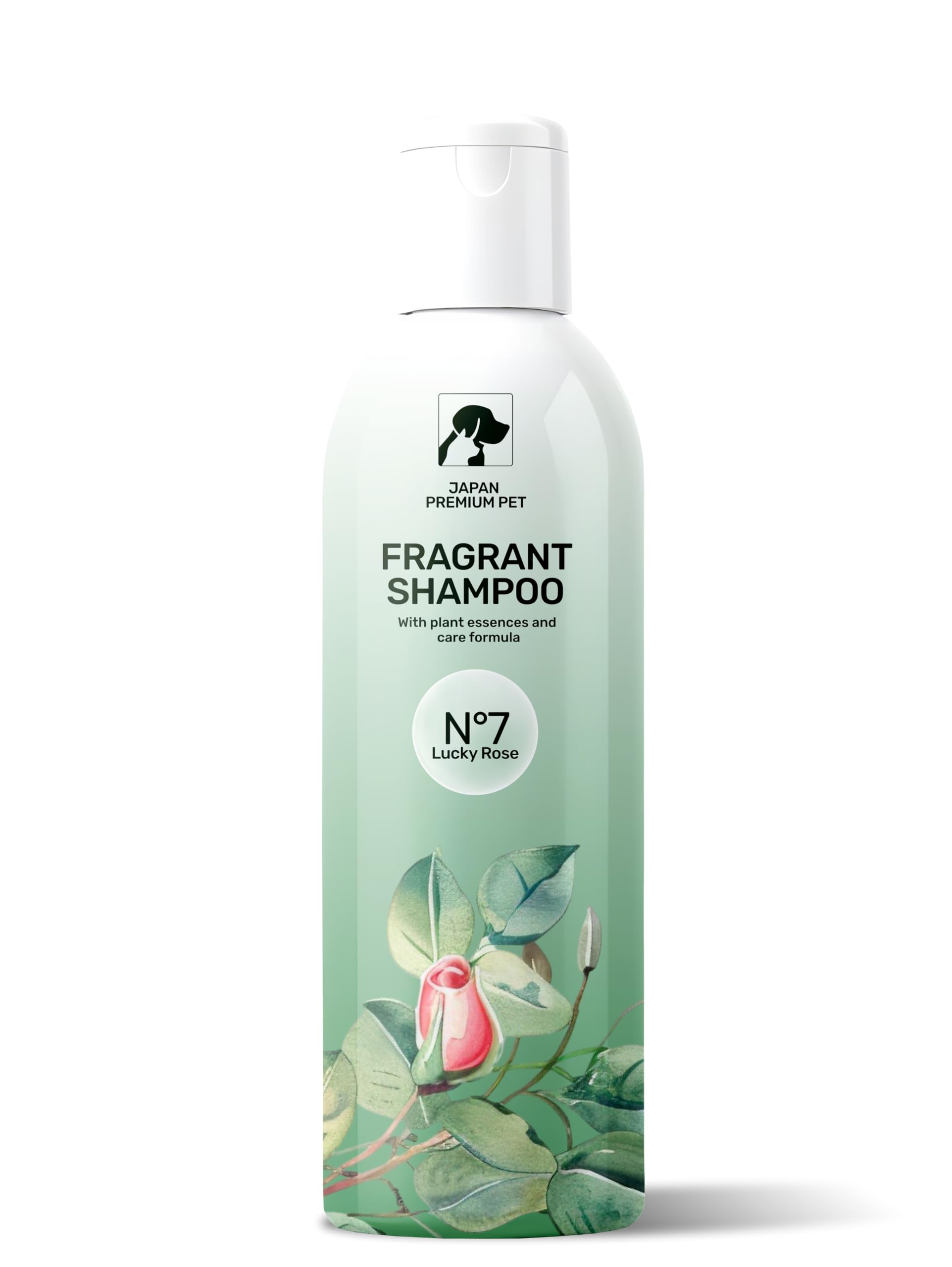 Japan Premium Pet Aromatic Cat & Dog Shampoo with Rose Aroma | Dog & Cat Shampoo with Reduced Acidity pH 5.5 | Suitable for Puppies & Kittens | For Shiny Long Hair | 275 ml