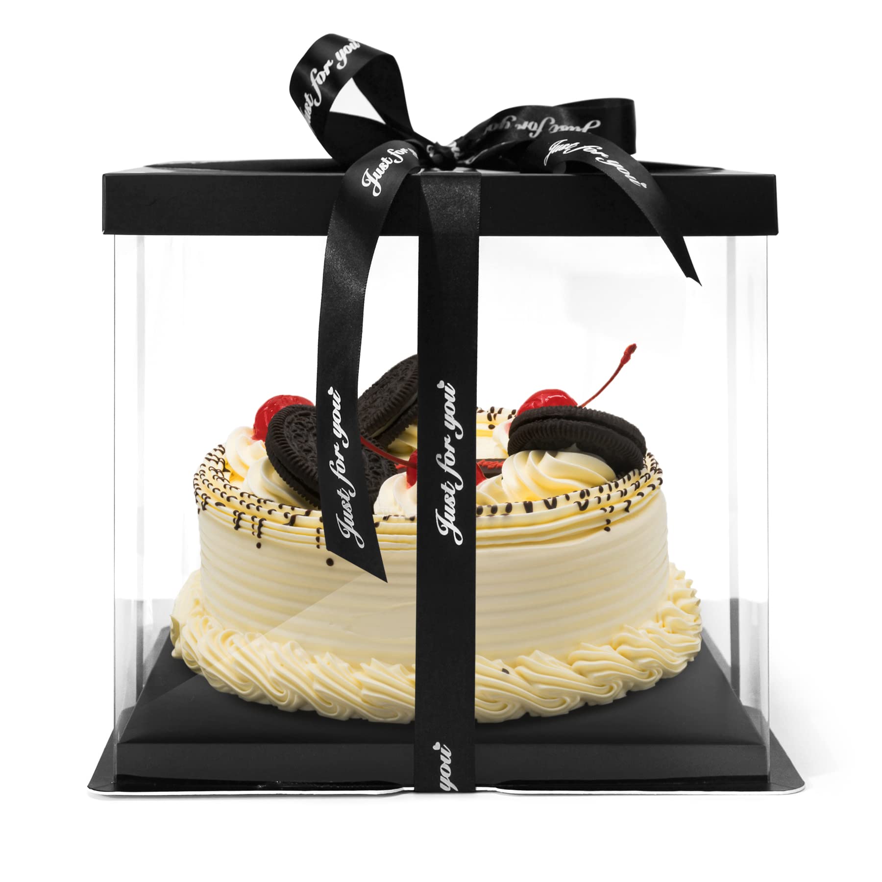 Clear Cake Boxes - 2 Pack for Birthday & Parties -4