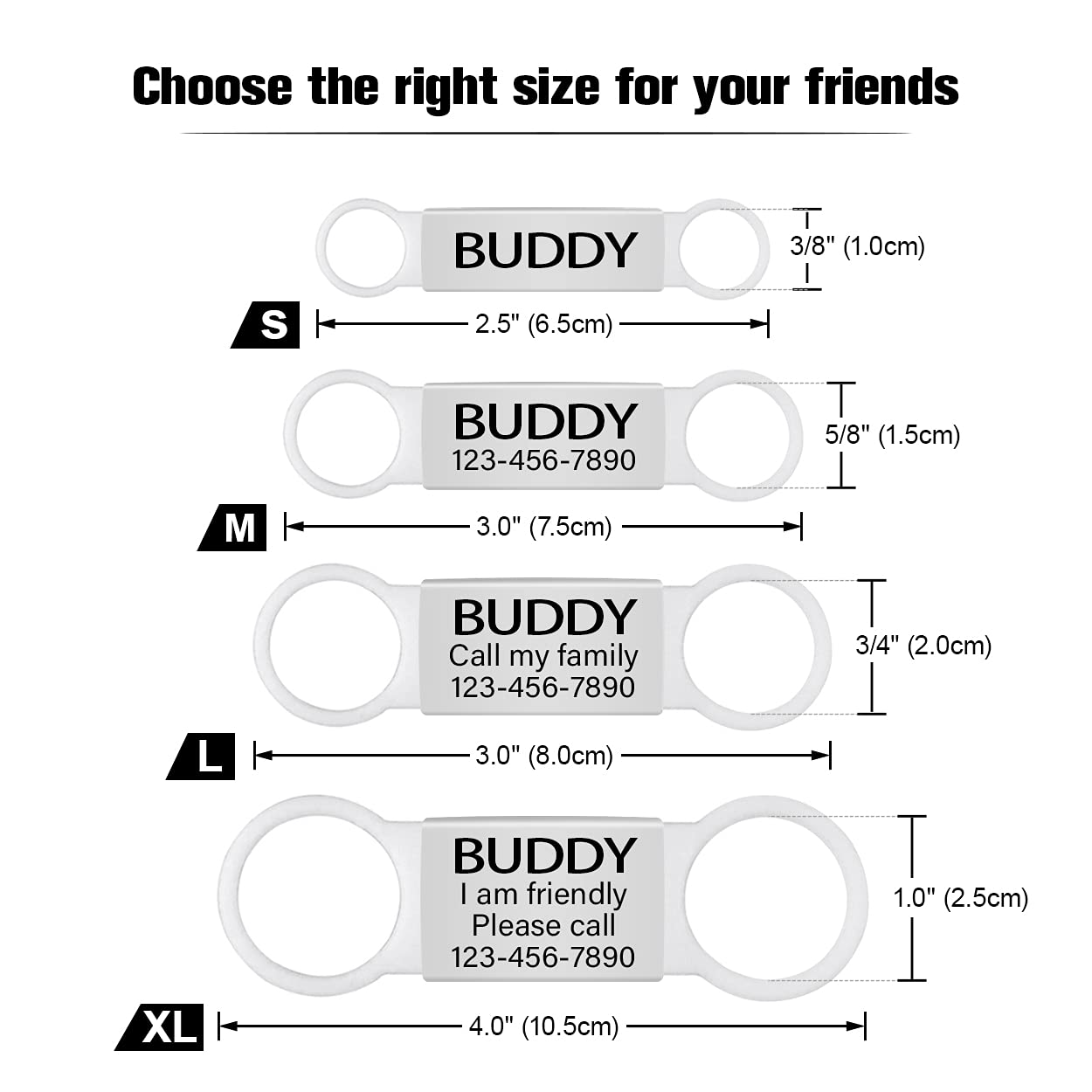 Medaglietta Per Cane E Gatto TagME - Targhetta Acciaio Inossidabile Incisa, Con Anello In Silicone, Arancione - Foto 2