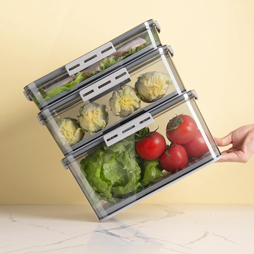 1 juego de caja de conservación de frutas y verduras con huevo cubierto