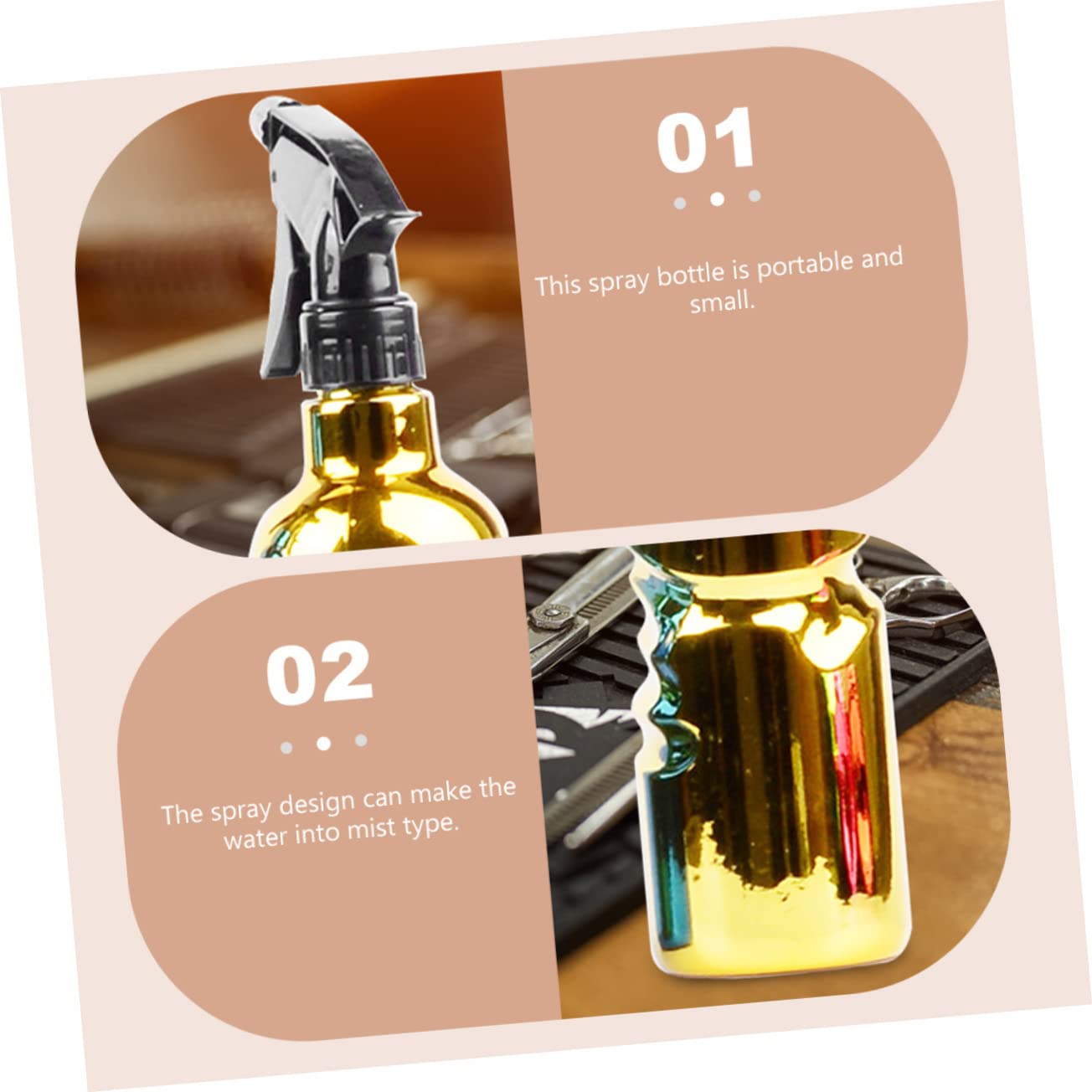 FRCOLOR 4pezzi Spray Per Parrucchiere Premium Bottiglia Spray Con Pompa Per Acconciature Nebulizzazione Fina e Risparmio Idrico Design Compatto e Leggero Facile Da Usare e