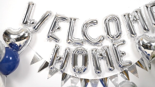 Welcome Home Banner – Dekoratives Willkommens-Banner In Blau & Silber Für Einzug, Party Oder Überraschung