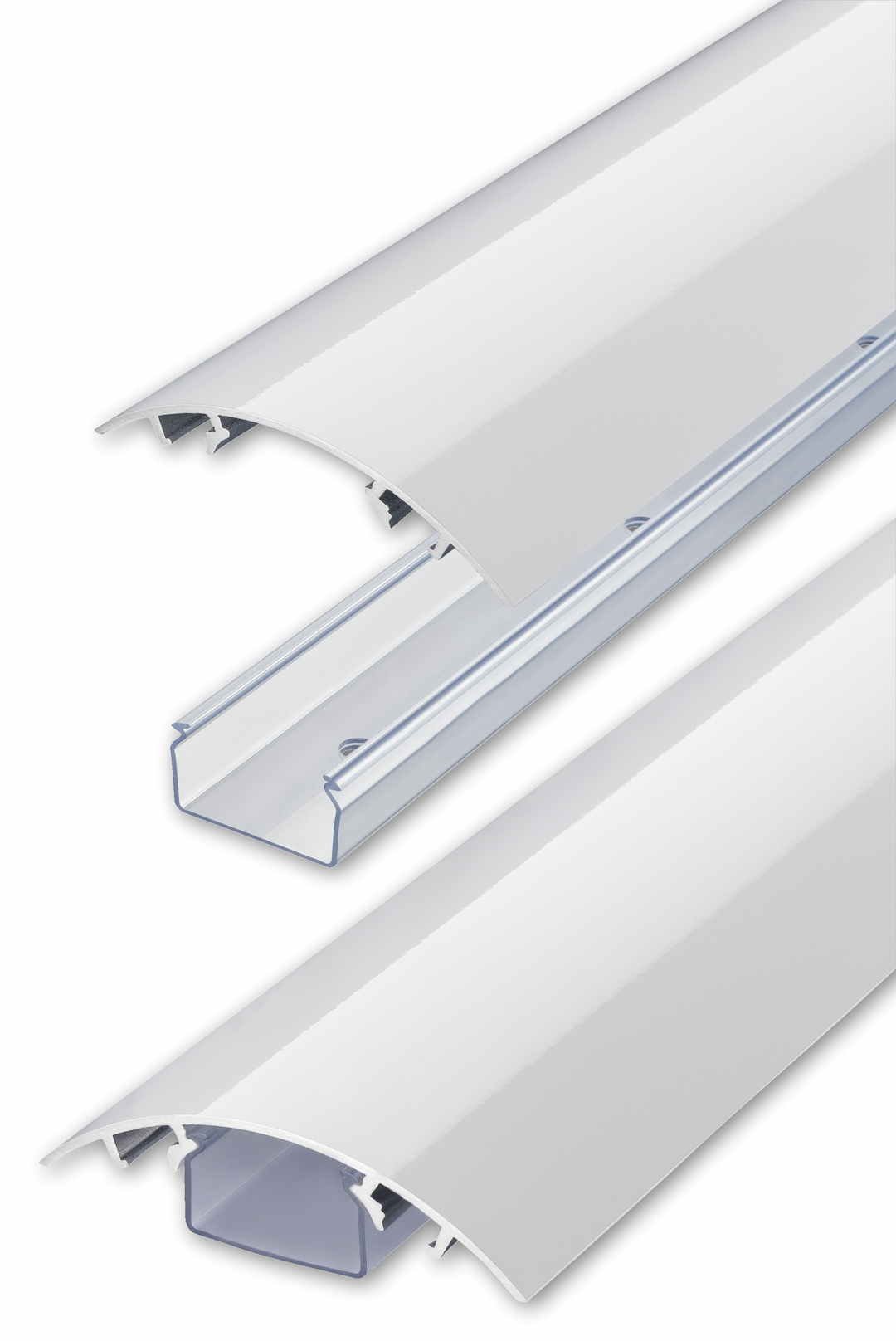 Design Kabelkanal 80mm breit lackiert in Weiss glänzend RAL9003 Alunovo Kabelschacht Leitungskanal Installationskanal (Länge: 160cm)