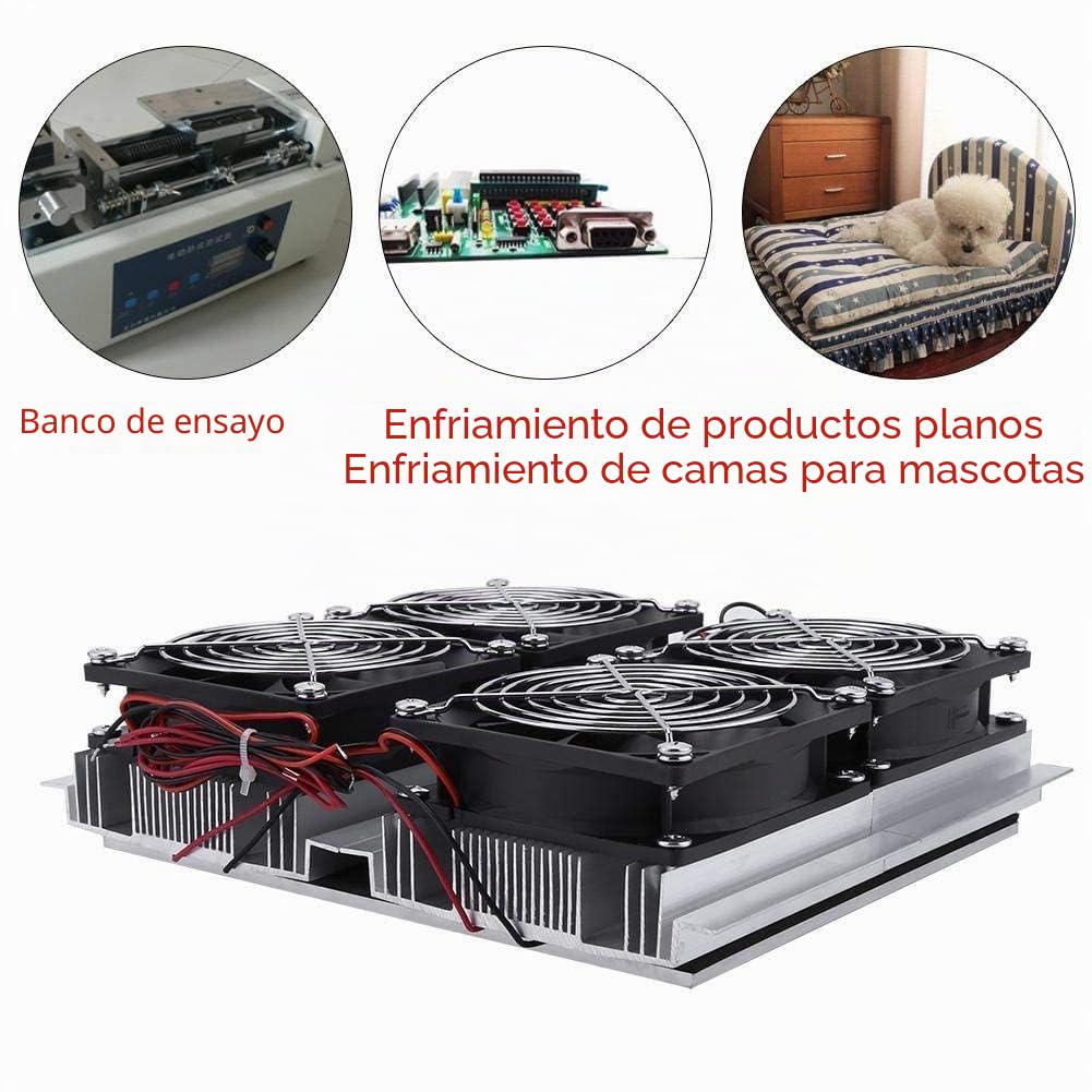 Refrigerador termoeléctrico de placa fría Peltier semiconductor alto rendimiento 240W con ventilador negro