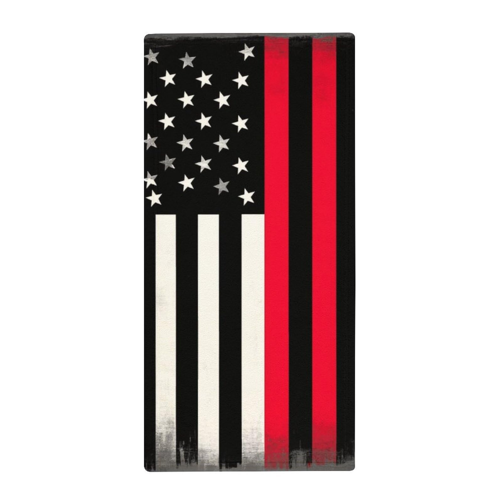 Anceky Microfiber Bath Towels for Gym & Spa, Fireman Skull Thin Red Line Flag Super Soft Quick-Drying Hand Towels