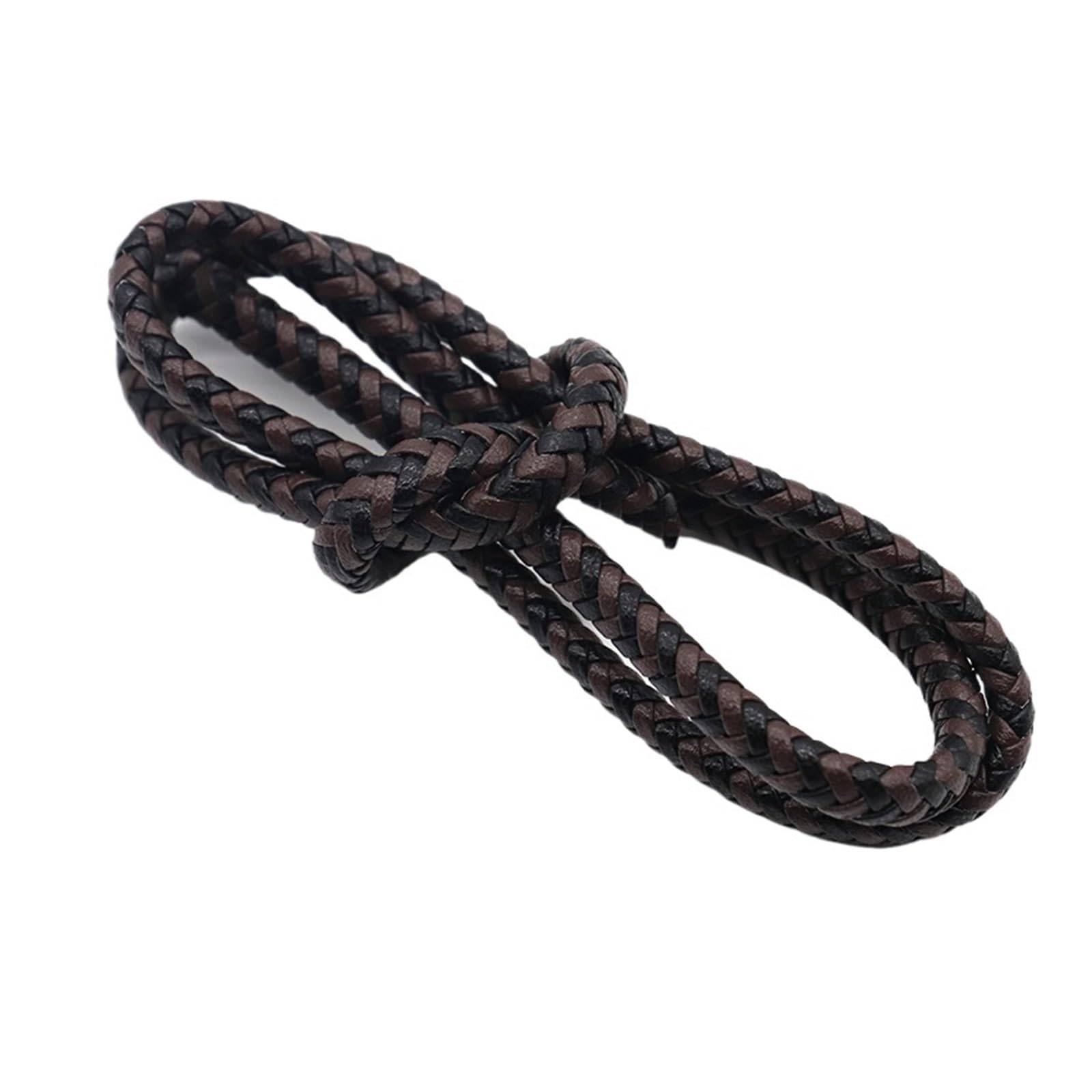Genuine Braided Leather Cord 1 Meter Round Flat Genuine Leather Cords Vintage Cording for DIY Bracelet Jewelry Making Findings(Color 15)