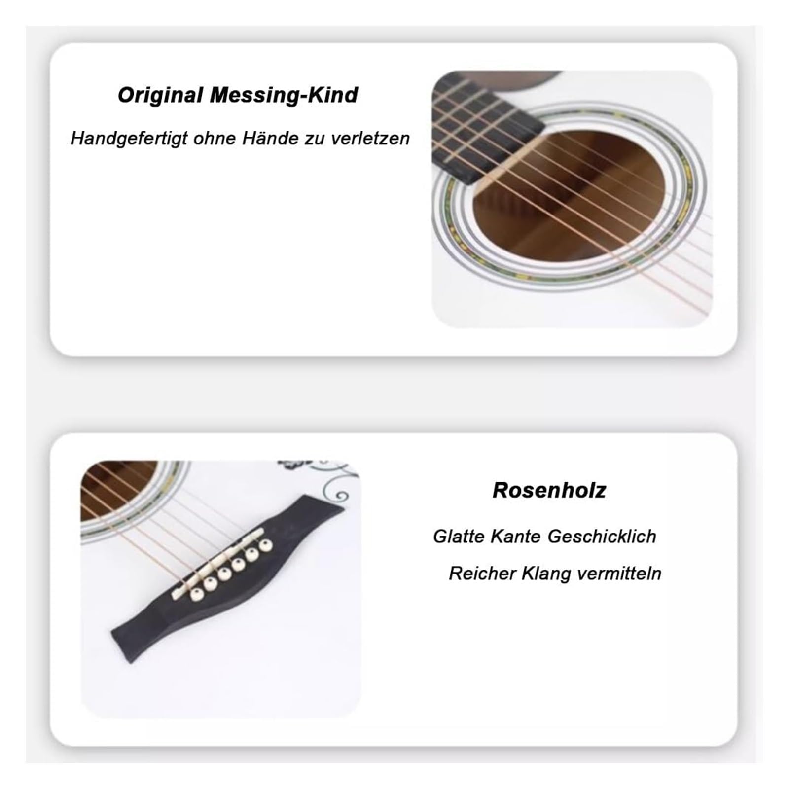 40-Zoll-Einsteiger-Akustik-Klassikgitarre, Cutaway-Akustikgitarren-Starterset For Erwachsene Mit Gepolsterter Gigbag, Gurt, Kapodaster, Saiten, Plektren(Natural)