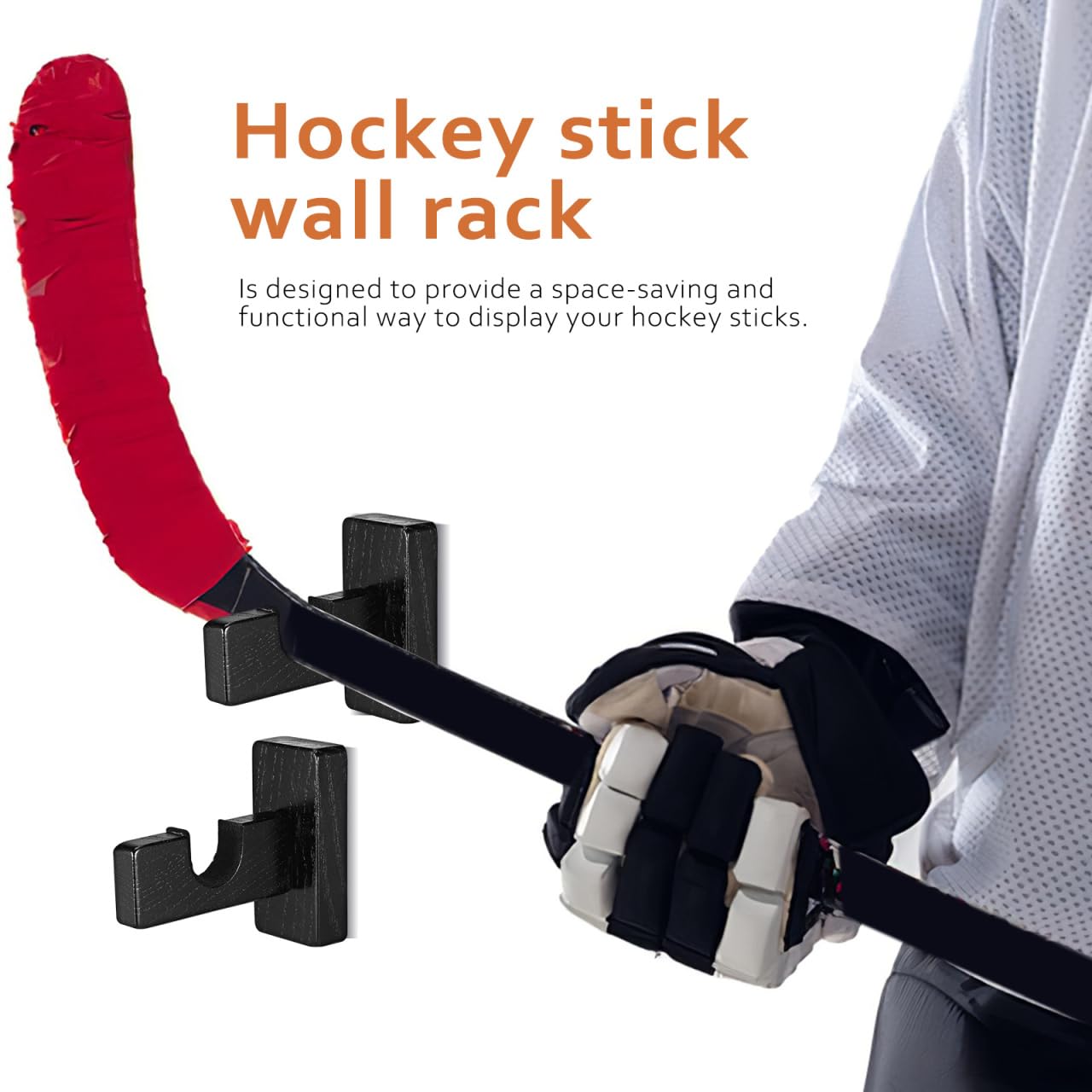 Eishockeyschlägerhalter Wandmontierter Hockeyschläger-Organizer Für Hockeyausrüstung Minimalistisches Design