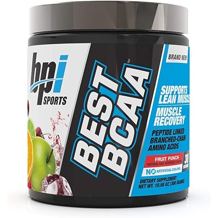 BPI Sports Best BCAA - BCAA Powder - Branched Chain Amino Acids - Muscle Recovery - Muscle Protein Synthesis - Lean Muscle - Improved Performance - Hydration - Fruit Punch - 30 Servings - 10.58 oz.