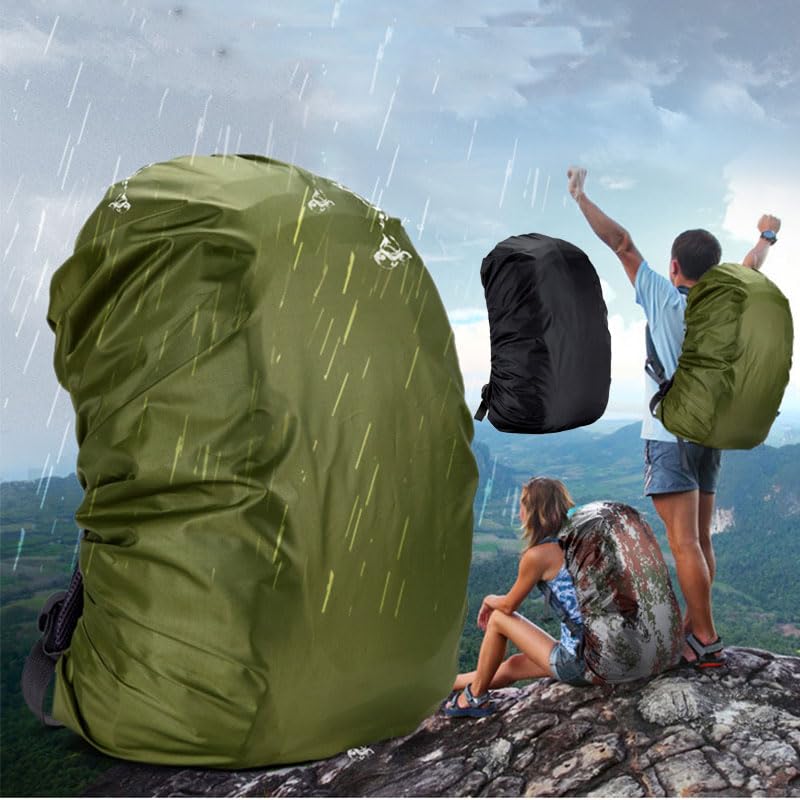 Protection Sac à Dos Pluie 35L 100L 120L Housse de Pluie Sac à Dos Sac étanche poussière randonnée Camping Sacs Grand 90L 95L 110L Housse de Pluie Housses De Sac à Dos(90 100 120lL)
