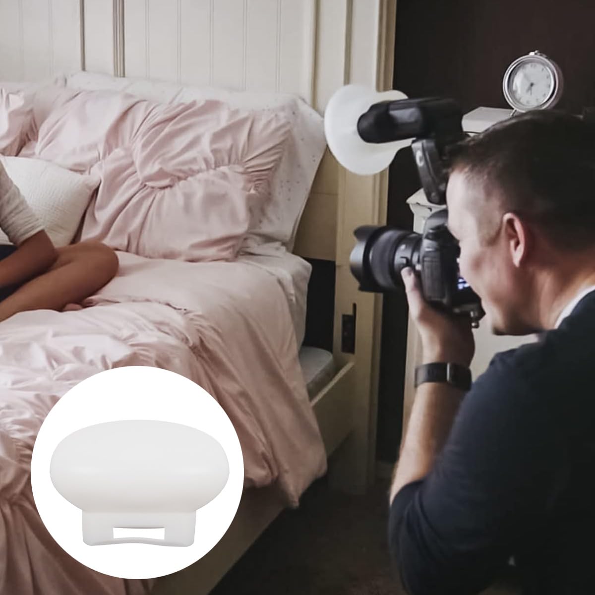 Diffusore Di Luce Morbida in Silicone Bianco Flash, Accessorio Di Illuminazione Modulare Pieghevole Con Sfera Magnetica in Silicone