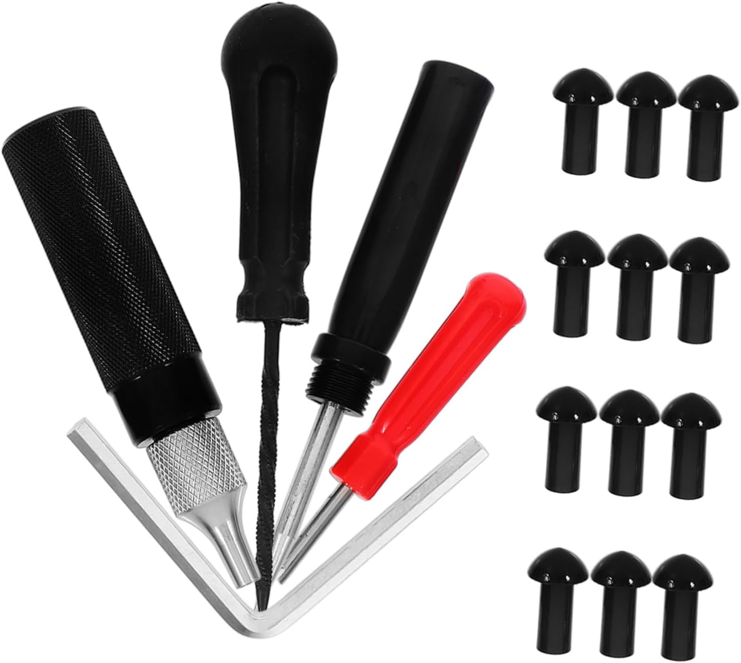 Mobestech 1set Tire Repair Kit Portable Motorcycle Tire Fixing Tools for Quick Puncture Repairs Efficient Patch Kit for Cars and Compact Design for Easy Carrying