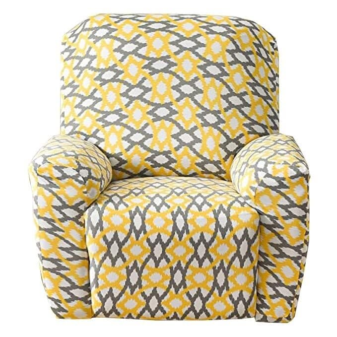 WWQQKJ Funda Universal for sillón reclinable de 1 Plaza, 4 Piezas, elástica, Lavable, extraíble, Funda for sillón reclinable eléctrica(C)