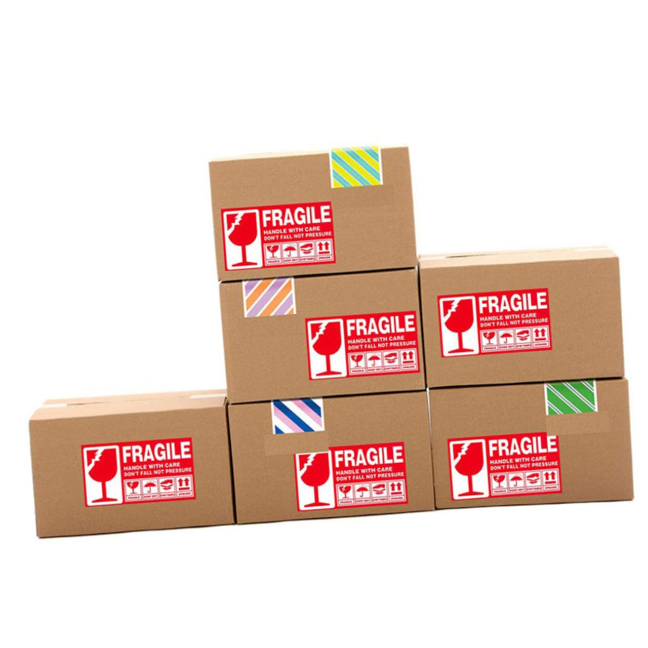 Housoutil 900 Pezzi Adesivi Fragile Handle With Care Etichette Adesive per Spedizione e Traslochi Etichette Avvertenza Resistente per Imballaggi e Trasporto Sicuro