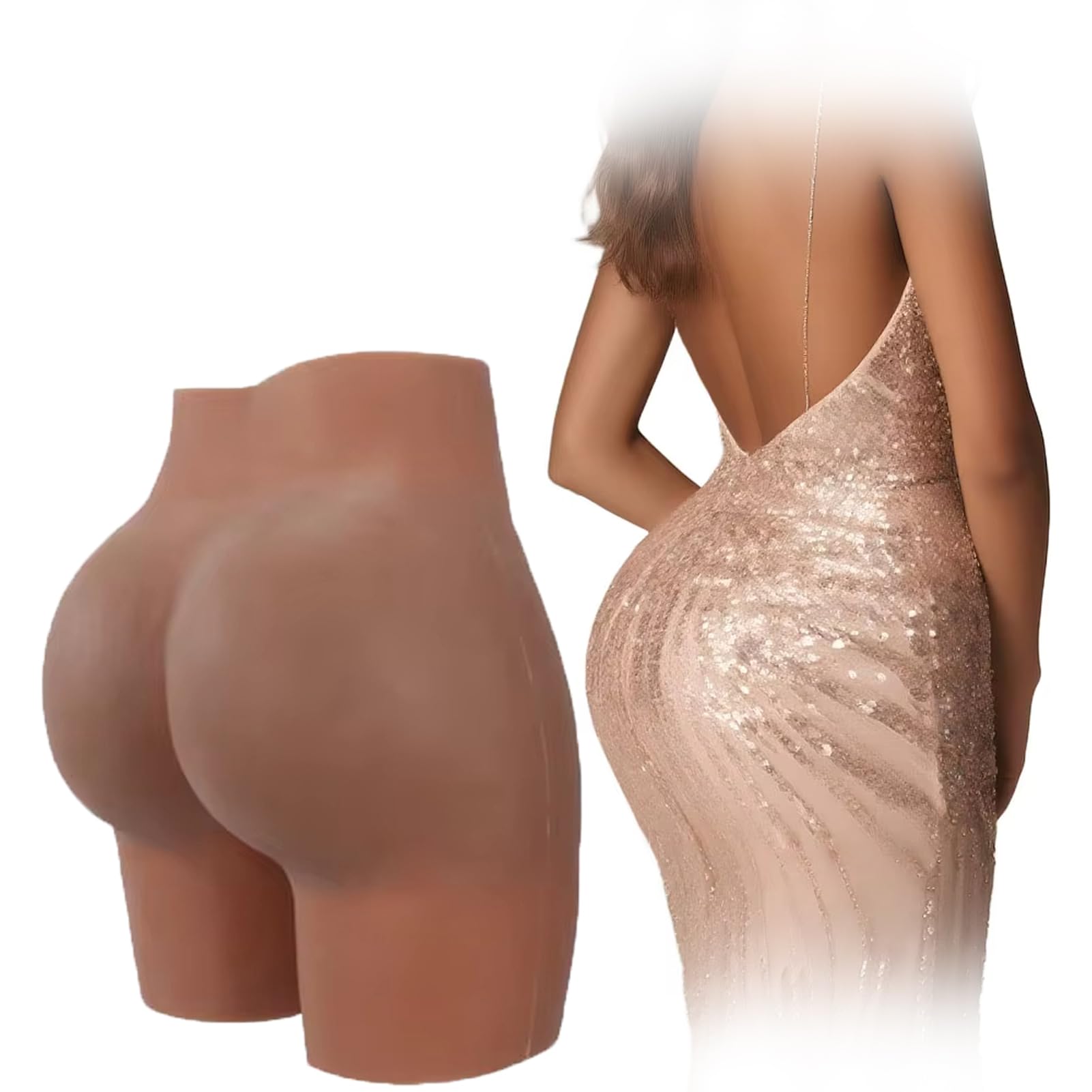 Culotte en Silicone Réaliste avec Gros Culotte Entrejambe Ouverte Culotte Épaisse Cachant des Culottes À Modeler Respirantes pour Le Cosplay