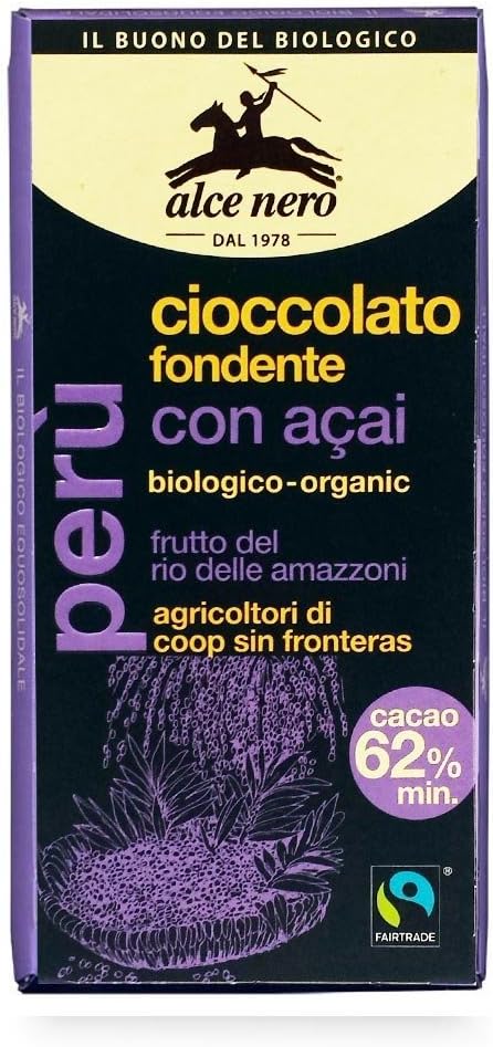 ALCE NERO Dark Chocolate W Acai from Peru,50g