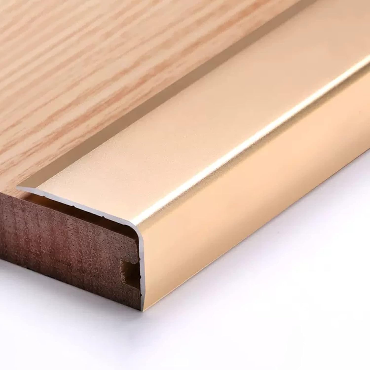 ZAQYCM Stair Nosing Edge Trim Metal Aluminum, Black Gold