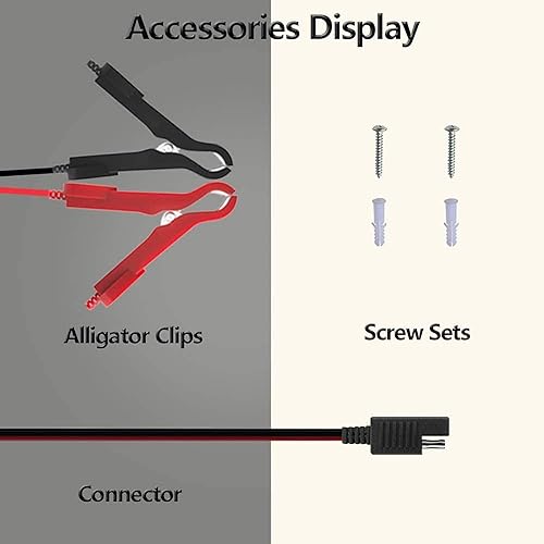 Miniatura 5 de SOLPERK Kit de panel solar de 30 W 24 V, cargador de batería solar + soporte de montaje ajustable para automóviles, motocicletas, barcos, vehículos