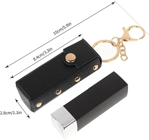 Miniatura 2 de TIESOME 2 piezas de soporte para lápiz labial, soporte para lápiz labial, estuche portátil de cuero suave para lápiz labial para mujeres, soporte