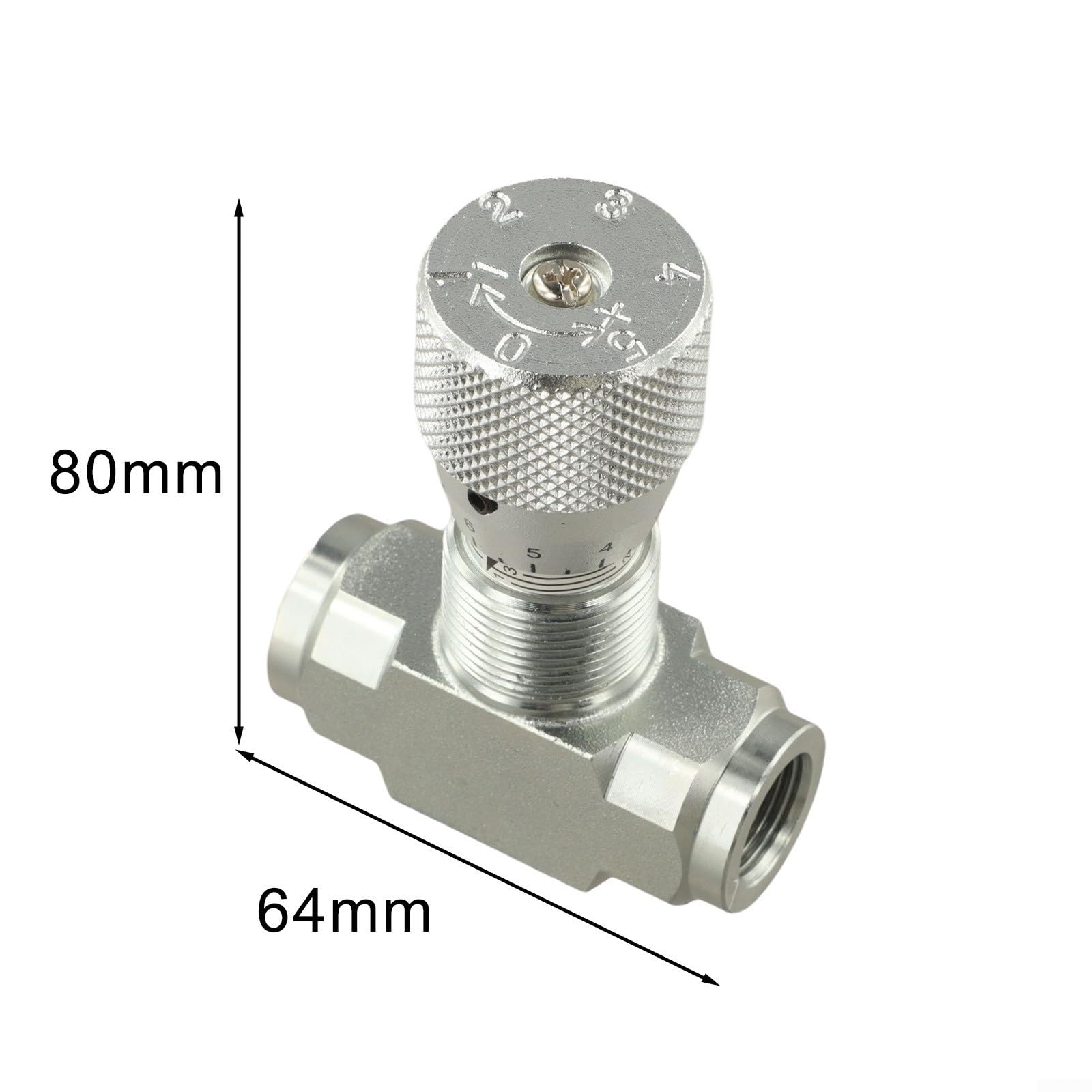 Zwei-Wege-Hydraulik-Durchflussregelventil, Kohlenstoffstahl, bidirektionaler Drossel für Flüssigkeiten, Luft, Öl, Gas, STB-G1/4 G3/8 5800 PSI (STB G3/8)