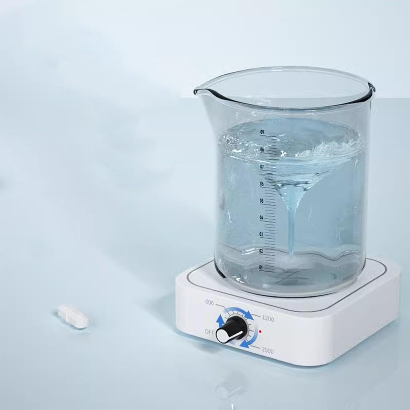 Mezclador eléctrico, capacidad de agitación, 1500 ml, agitador de 200-2000 rpm, velocidad ajustable, placa de agitación pequeña para experimentos
