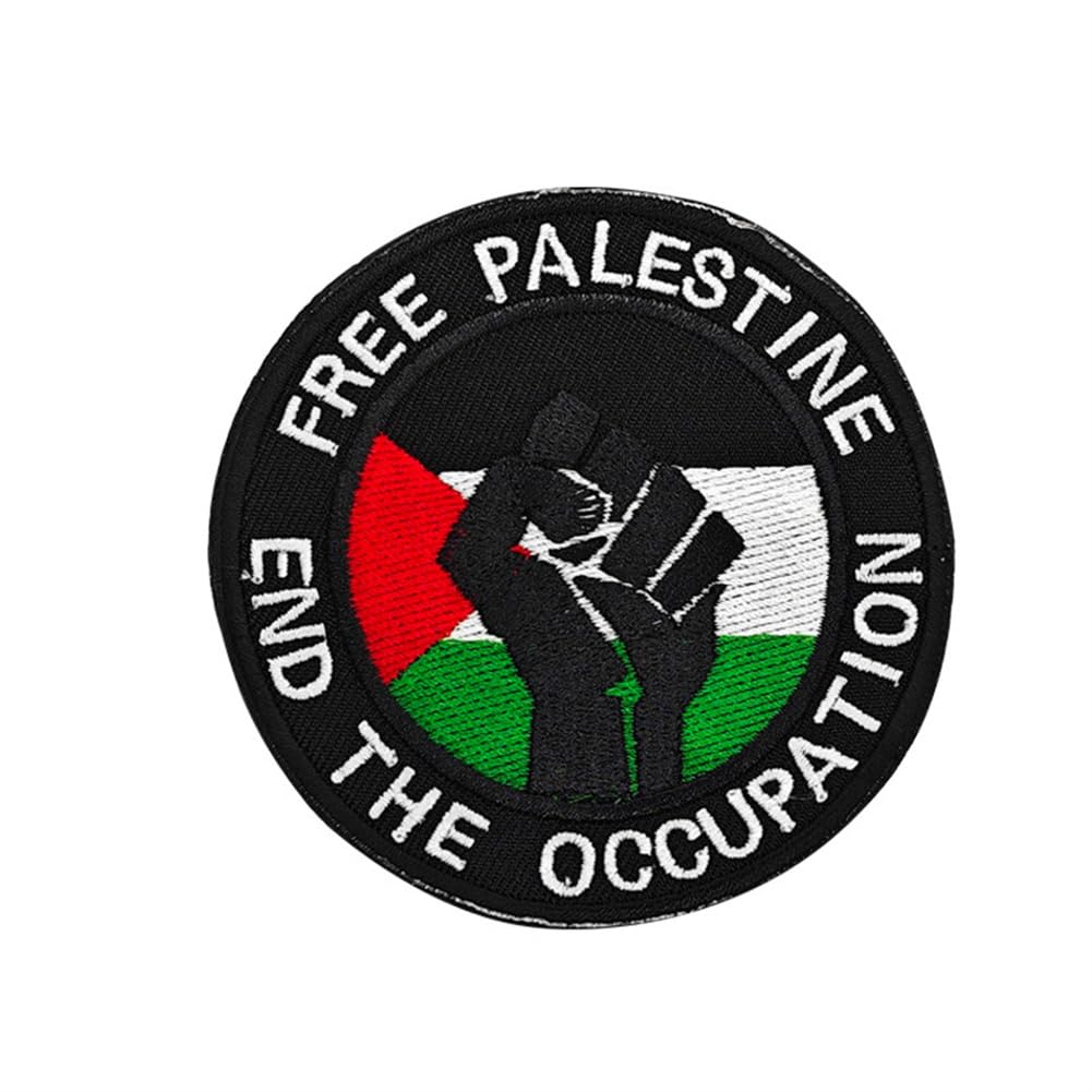 Patchs brodés avec motif drapeau de la Palestine - Patch tactique - Crochet et boucle - Pour vêtements, sacs, sacs à dos - Acces