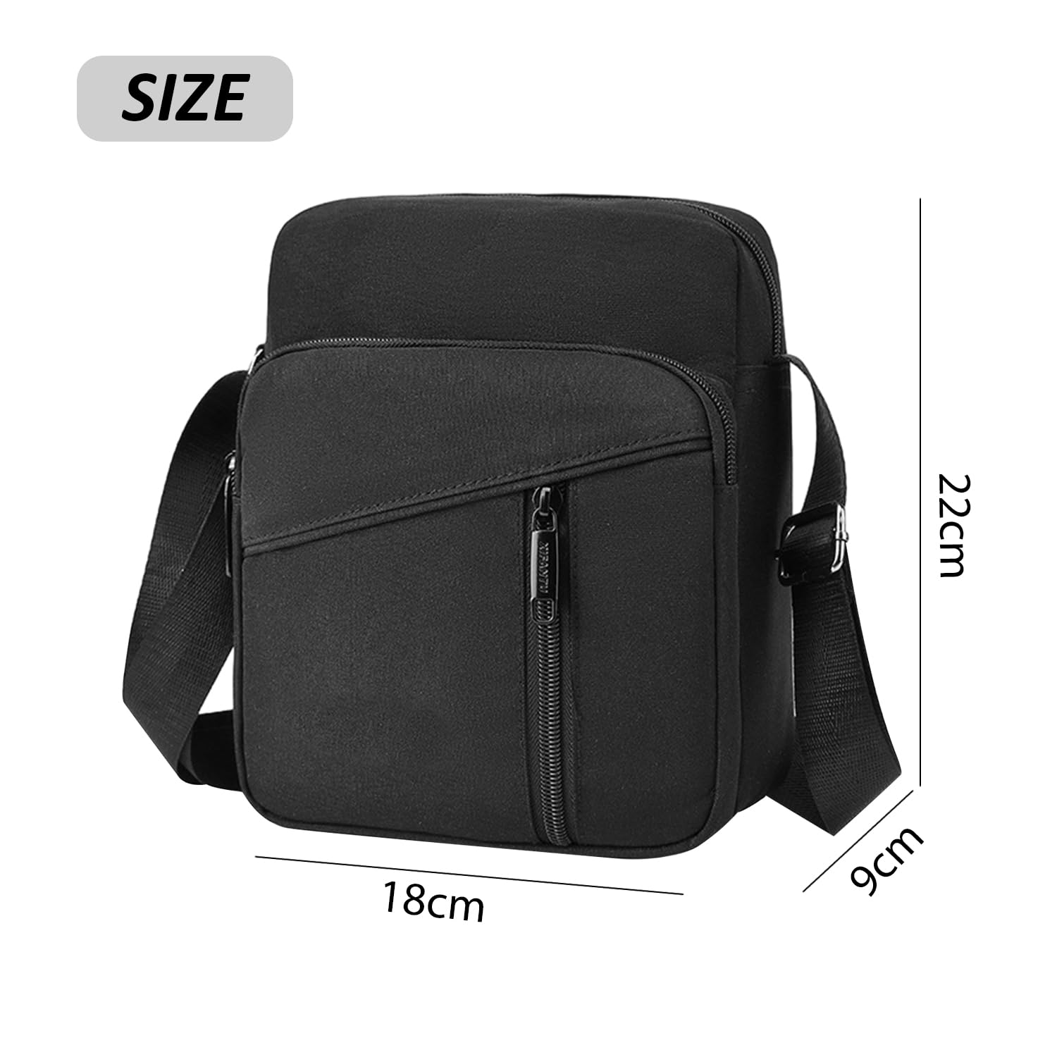 1 bolso de hombro para hombre, bolso de hombro de viaje, bolsa de pecho, bolsa de lona impermeable con correa de hombro ajustable, adecuada como bolsa de ocio para hombres y mujeres al aire