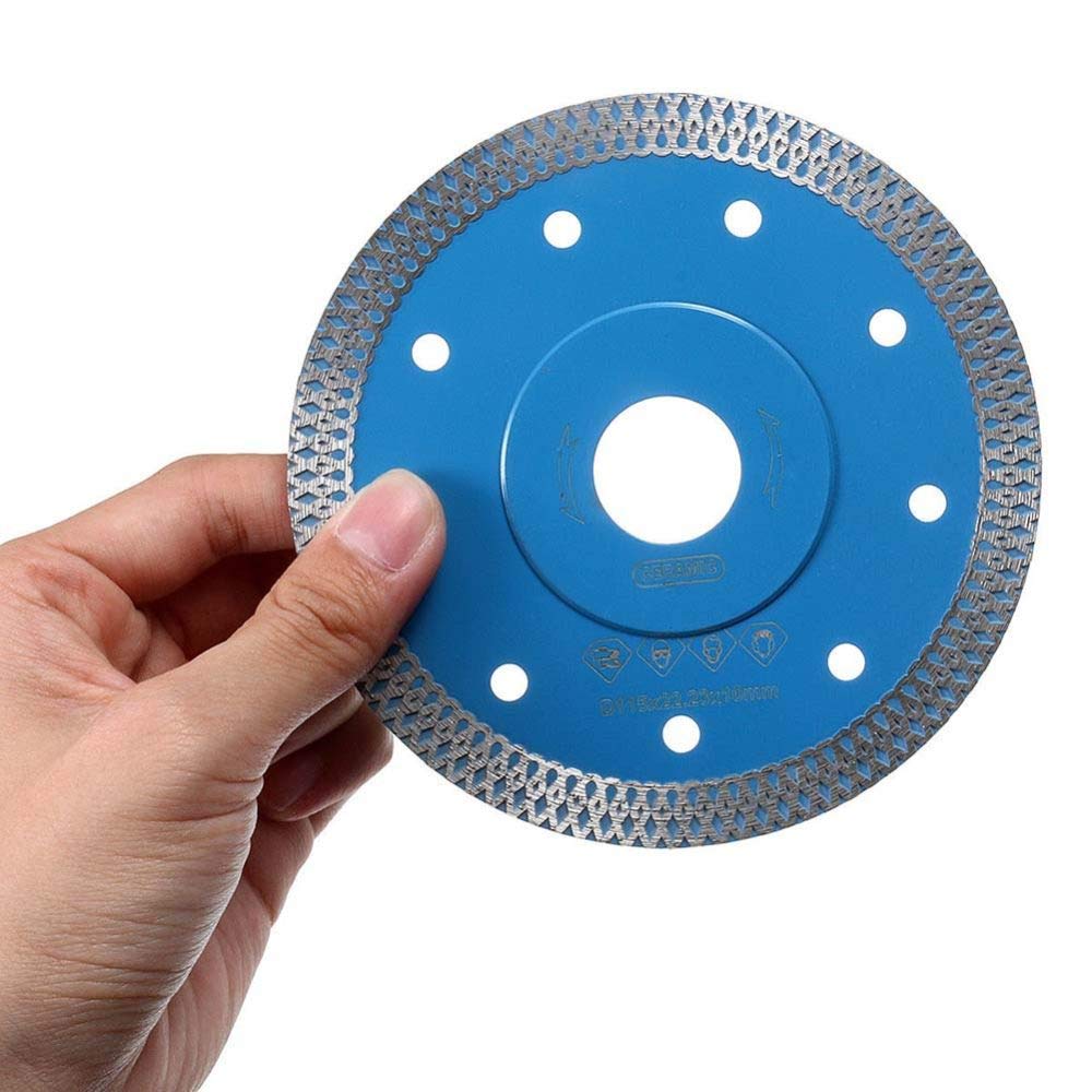 Amoladora de Corte de Diamante de 115/125 mm Disco de Rueda seco húmedo Fino para Piedra de mármol de baldosas de Porcelana, 125 mm