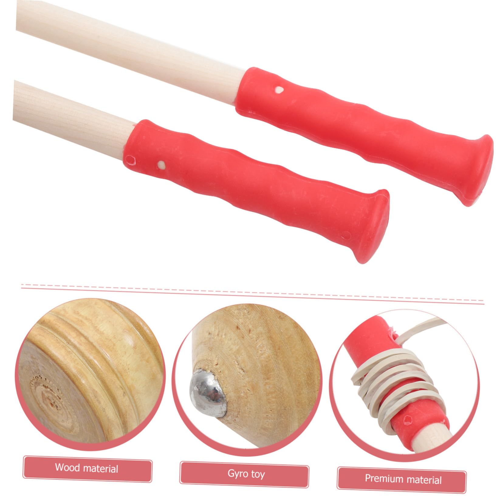 ERINGOGO 2 Sets Gyroscope en Bois pour Garçon et Filles Jouets Gyro en Bois Léger pour Garçons et Filles Jeux D'entraînement Détente Extérieurs