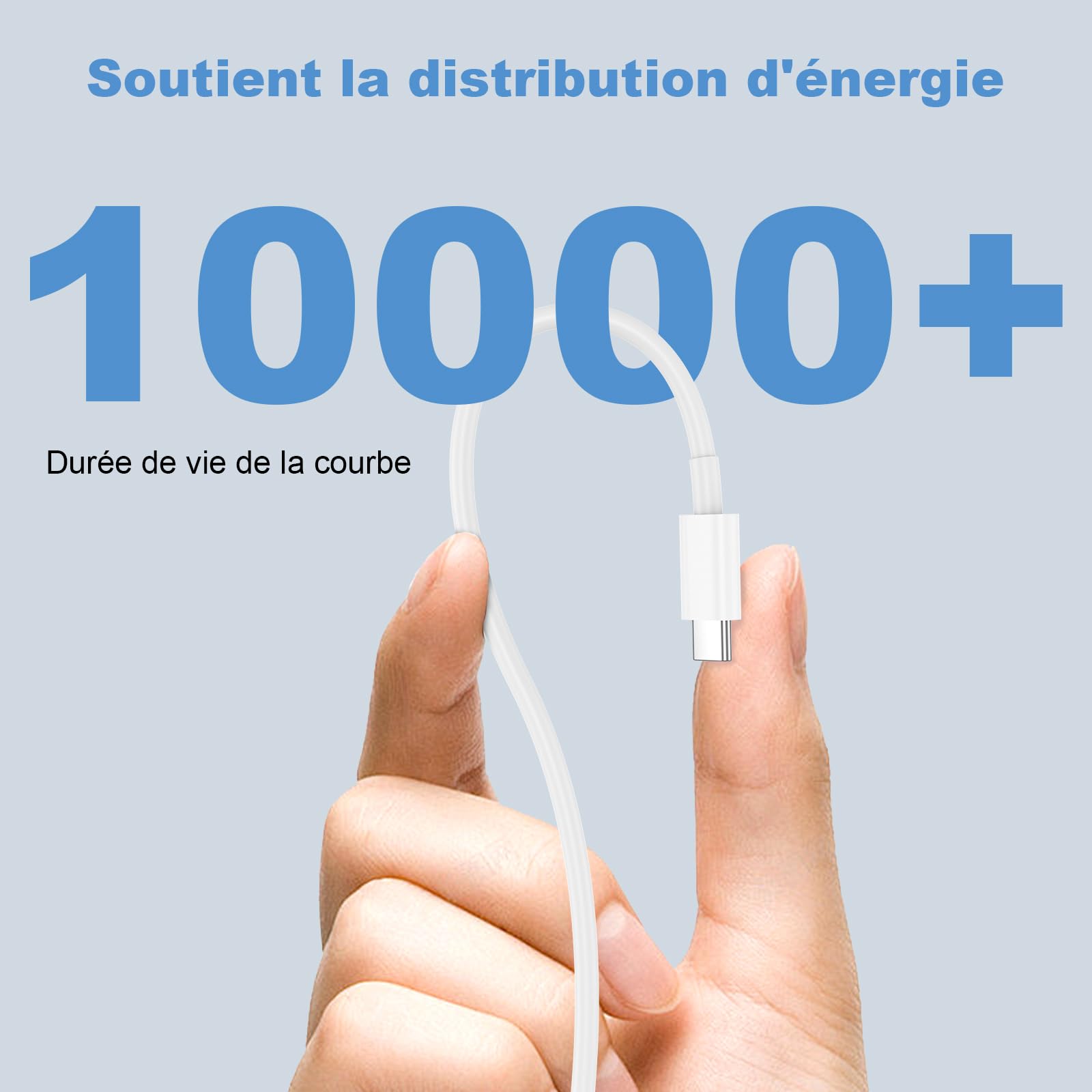 Cable USB C Charge Rapide 3A, [1m+2m/Lot de 2] Câble USB vers USB C, Cable Chargeur Type C pour iPhone 17 16 15 /Air/Plus/Pro Max, pour Samsung Galaxy S22/S21/S20/S10, pour Google Pixel, pour Xiaomi - 3