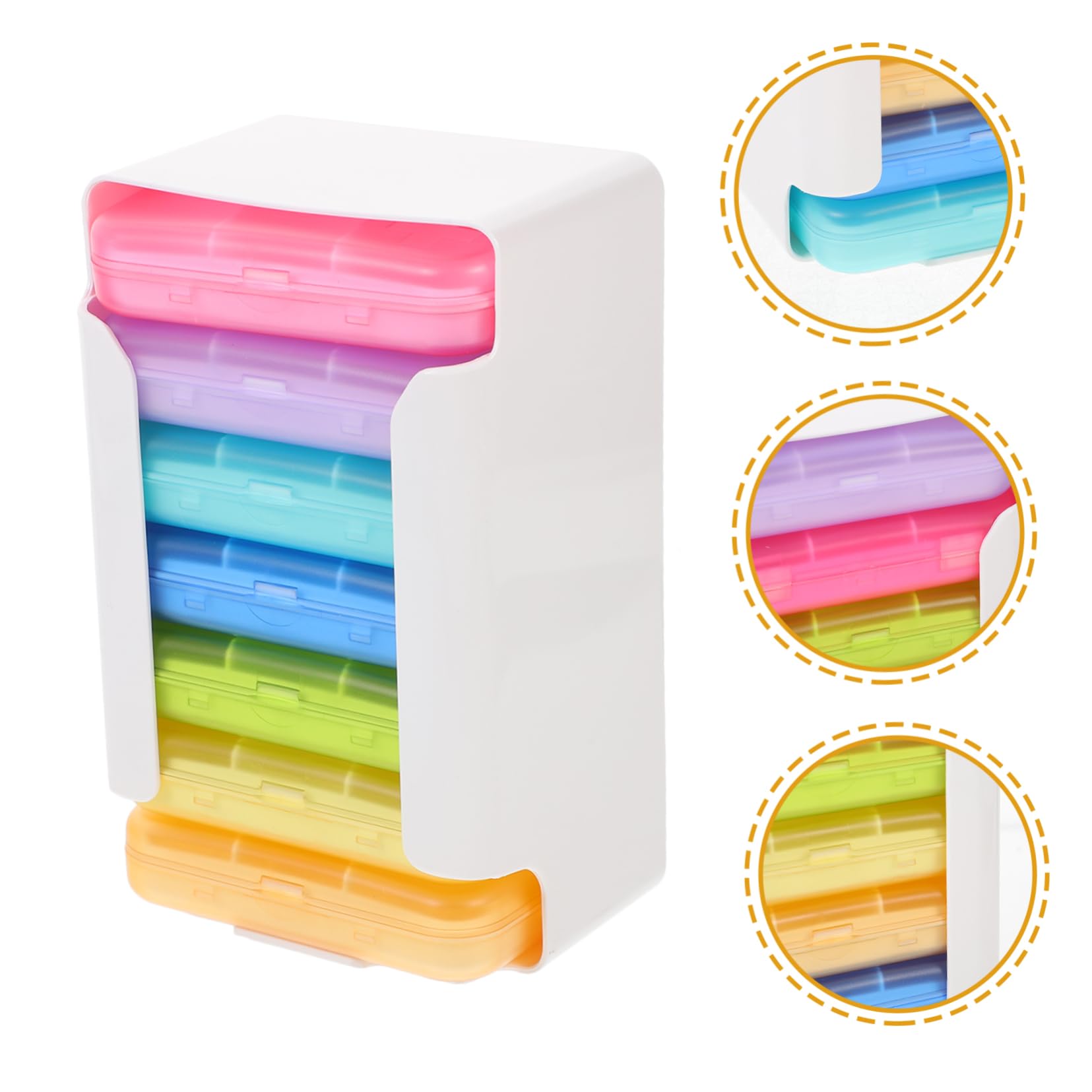 MAGICLULU Boîte à Pilules Hebdomadaire Portable Pour Voyages Distributeur De Médicaments Avec Compartiments Séparés Par Aimant