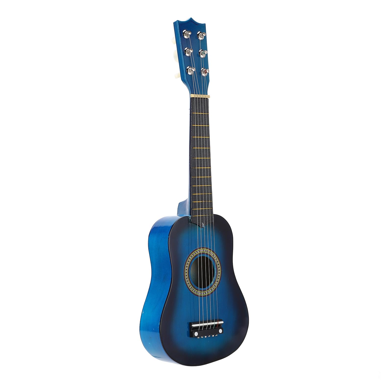 Chitarra in legno per bambini da 21 pollici, mini chitarra giocattolo per bambini, strumento musicale a 6 corde non tossico e ecologico con plettro, per età 3-8 anni, blu