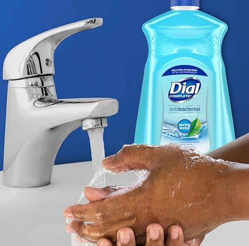 Miniatura 5 de Dial Jabón líquido antibacteriano de manos + aloe, aroma de agua de manantial, repuesto de jabón de manos de 52 onzas líquidas (paquete de 3),
