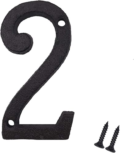 YOUCC-XX - Números de casa de 3 pulgadas, número de buzón de hierro fundido, número de dirección de casa.