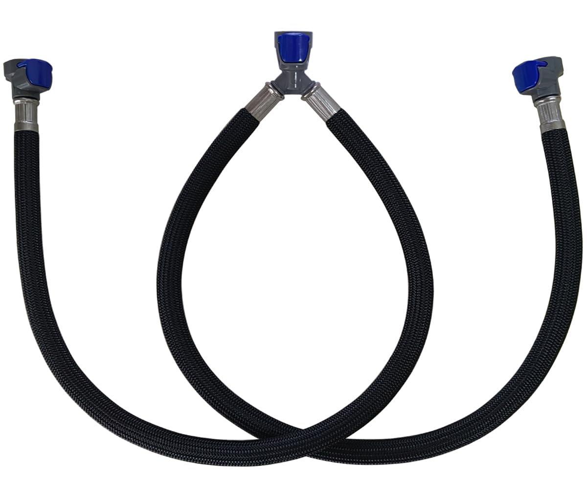 Quick Connect Faucet Water Supply Lines, 20 Inch, Widespread Bathroom Faucet Replacement Fast Lock Pipe Hoses, Y-Shape, 1 Piece