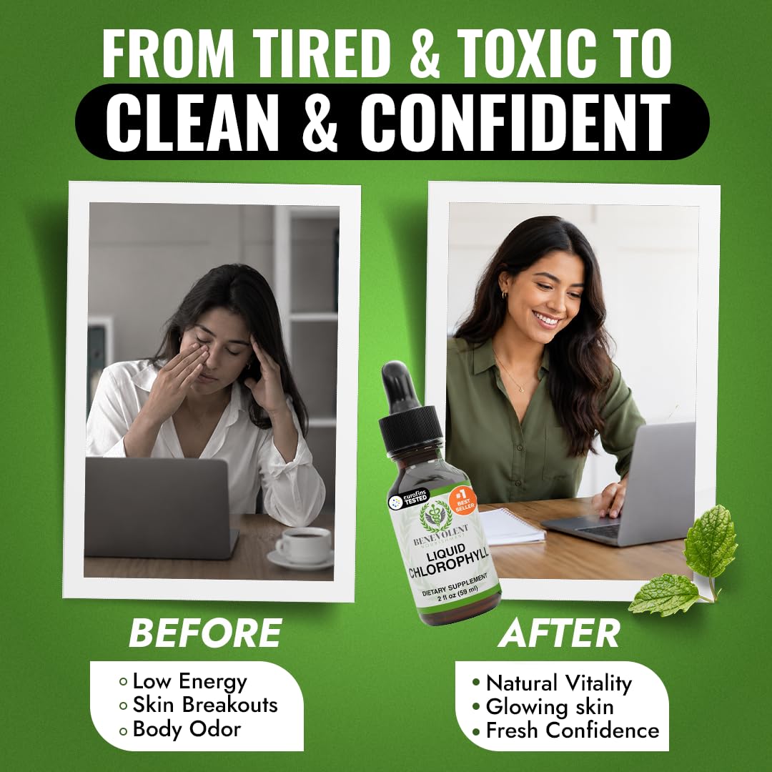 Benevolent Chlorophyll Liquid Drops for Internal Freshness, Peppermint — Amazon image 5