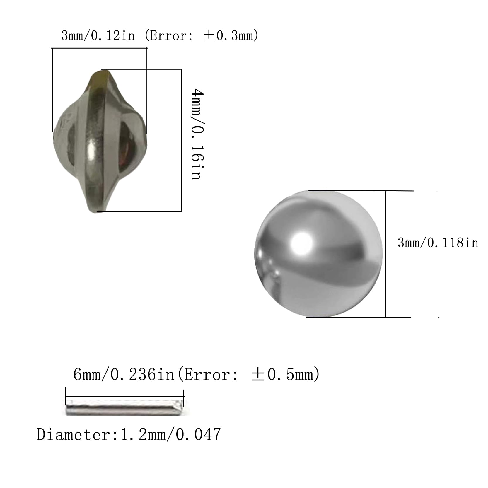 Stainless Steel Tumbling Media - 3 Shapes, 2 lb -3 Stainless Steel Tumbling Media - 3 Shapes, 2 lb -3