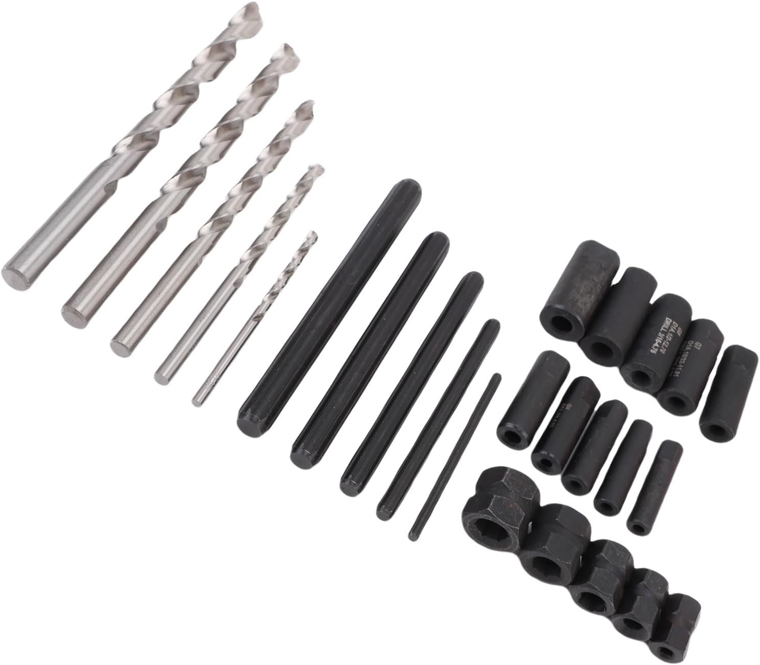 25-Piece Screw Extractor Set - High Hardness Molybdenum Steel olts r Kit with Drill its & Storage Case for Damaged Screw/olts Extraction