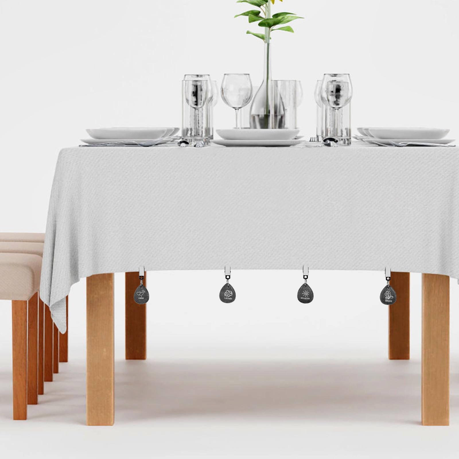 8 Pezzi Pesi per Tovaglia in Marmo Incisioni Eleganti, Facili da Usare e Pesanti, per Feste in Giardino e Picnic All'aperto