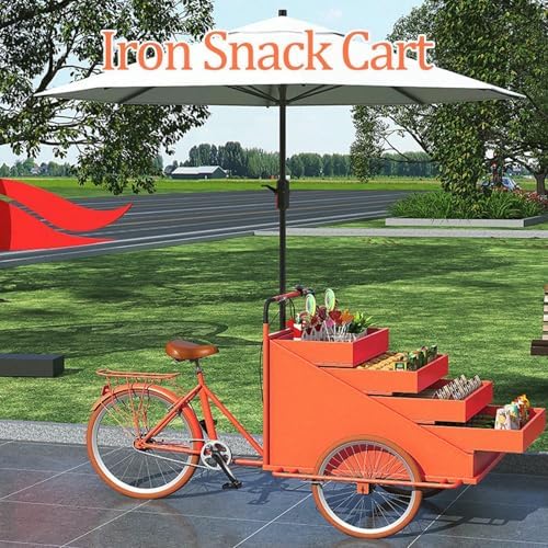 Portable Market Cart with 4-Layer Display Rack for Outdoor Events, Farmers Markets, Retail, Mobile Sales - Easy Setup & Versatile Storage Solution