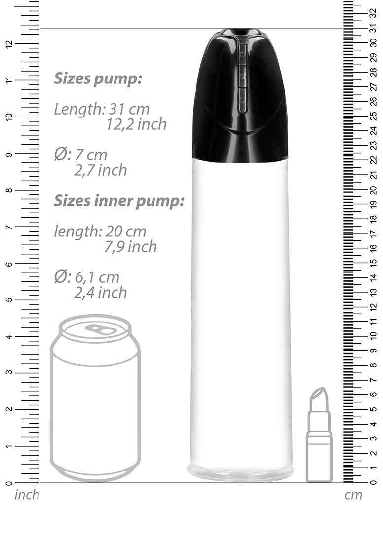 Shots Pumped - Rechargeable Smart Cyber Pump with sleeve - Transparent