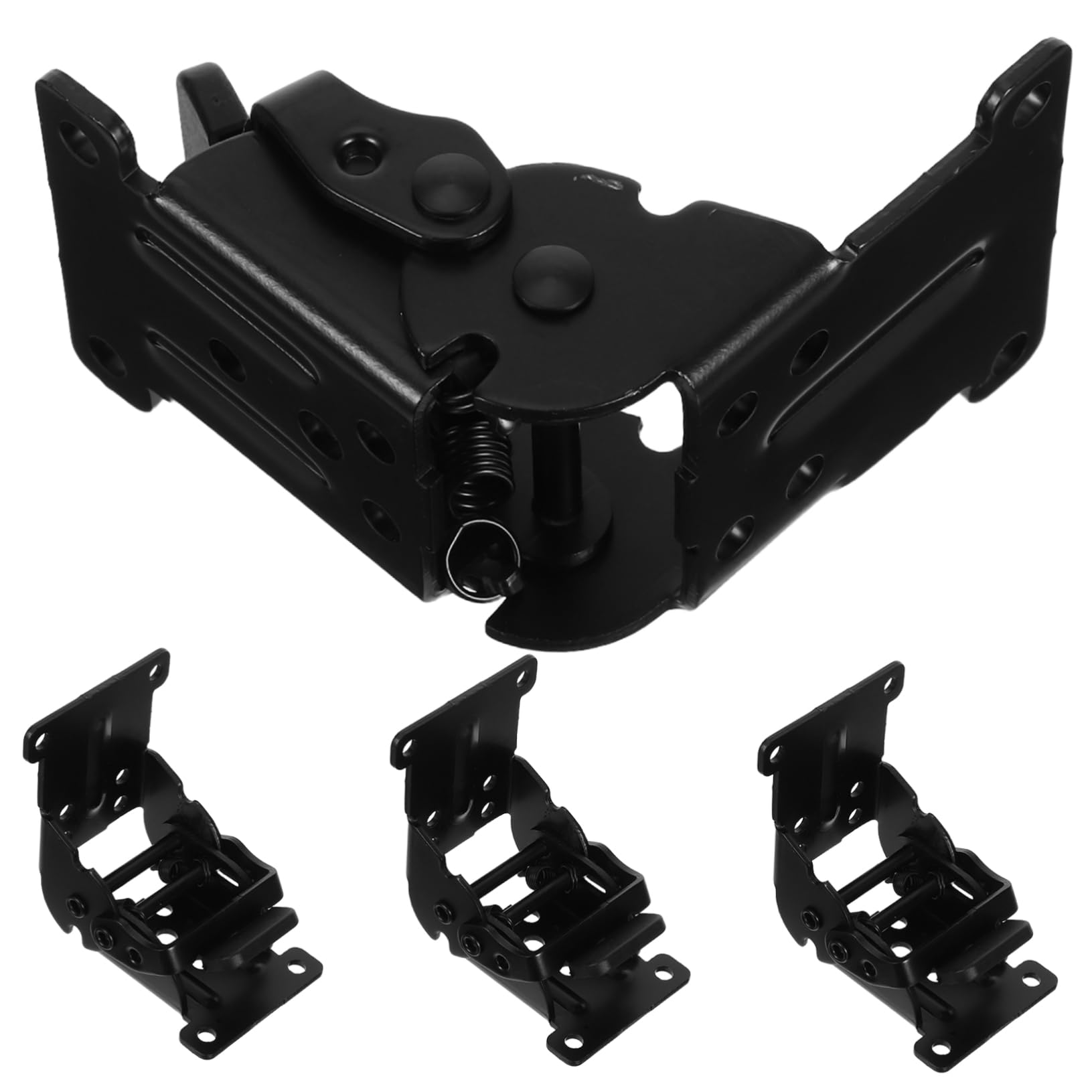Supports pliables acier noir : lot de 4 charnières autobloquantes pour table