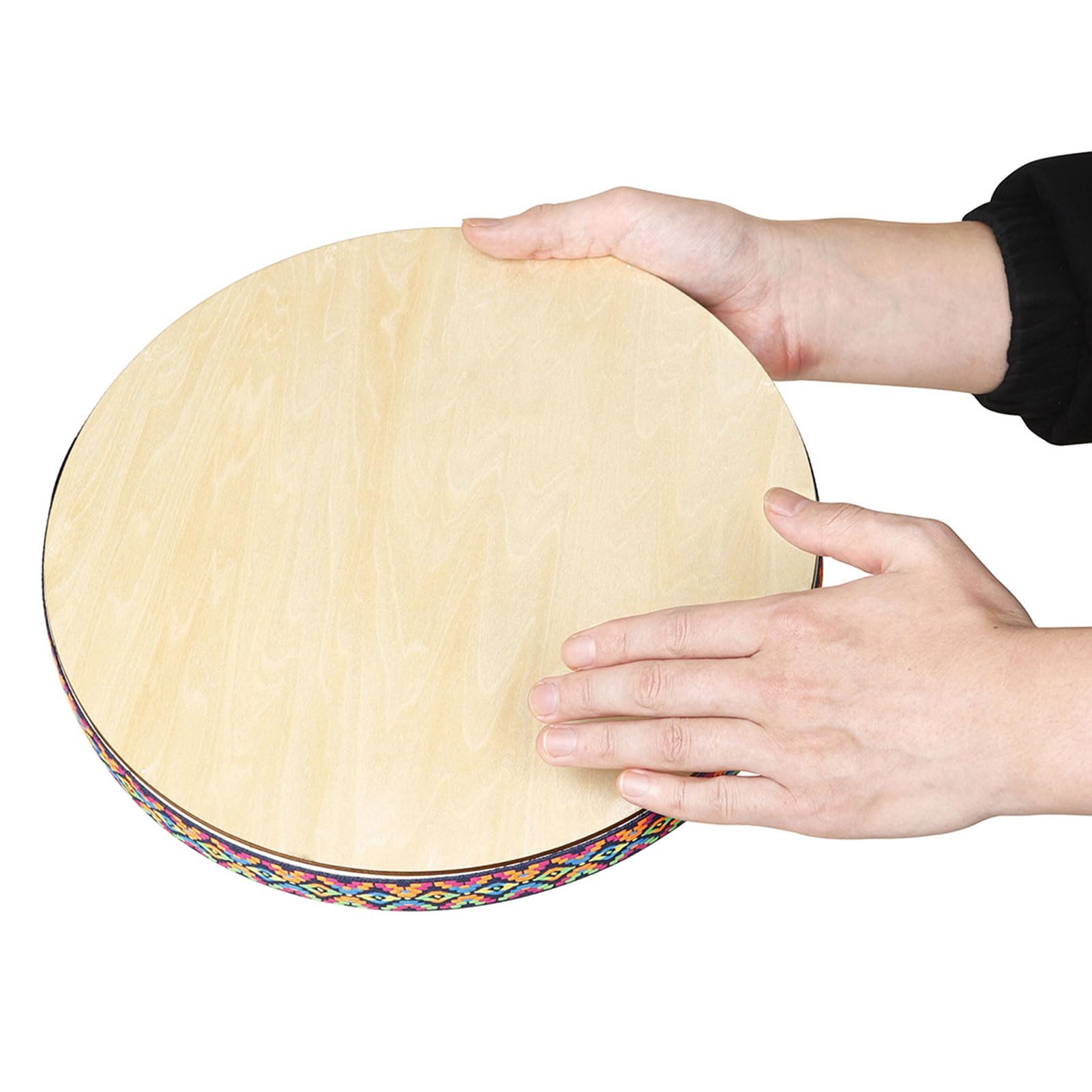 Acouto Percussion à Main avec Son de Pluie de 12 Pouces pour Concert, Fête, Rassemblement, Faites Pivoter Lentement Votre Tambour de Flux, Tambour à Main de 12 Pouces, Océanique, à Percussion, à en