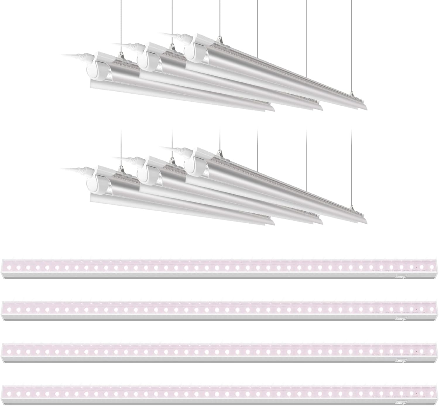 (Pack of 10) Barrina Grow Lights 4FT T8 42W 6Pack 5000K