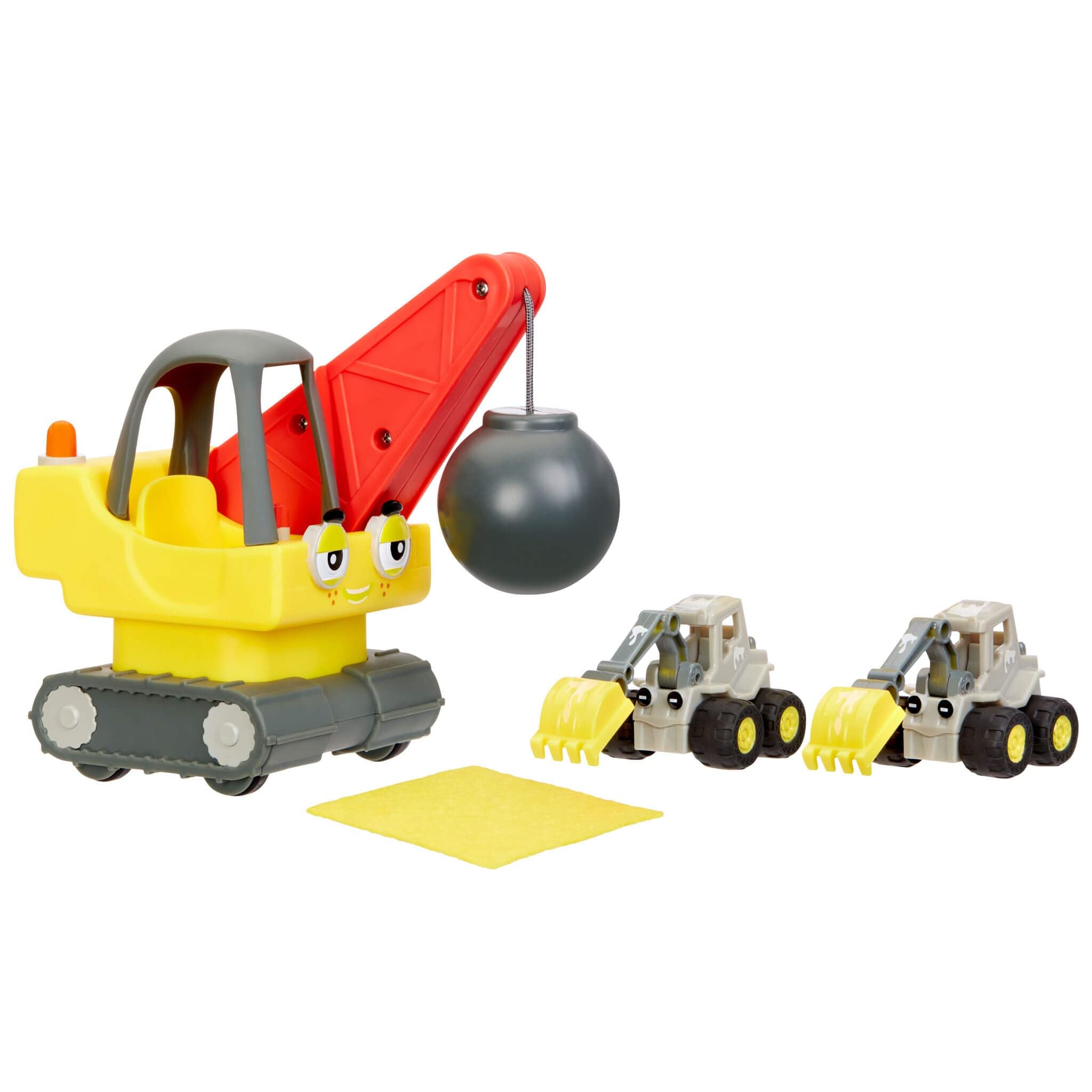 Little Tikes Let's Go Cozy Coupe(tm) 3pk Construction Mini Push and Play Vehicle for Tabletop or Floor Push Play Car Fun and Color Change for Toddlers, Boys, Girls 3+ Years
