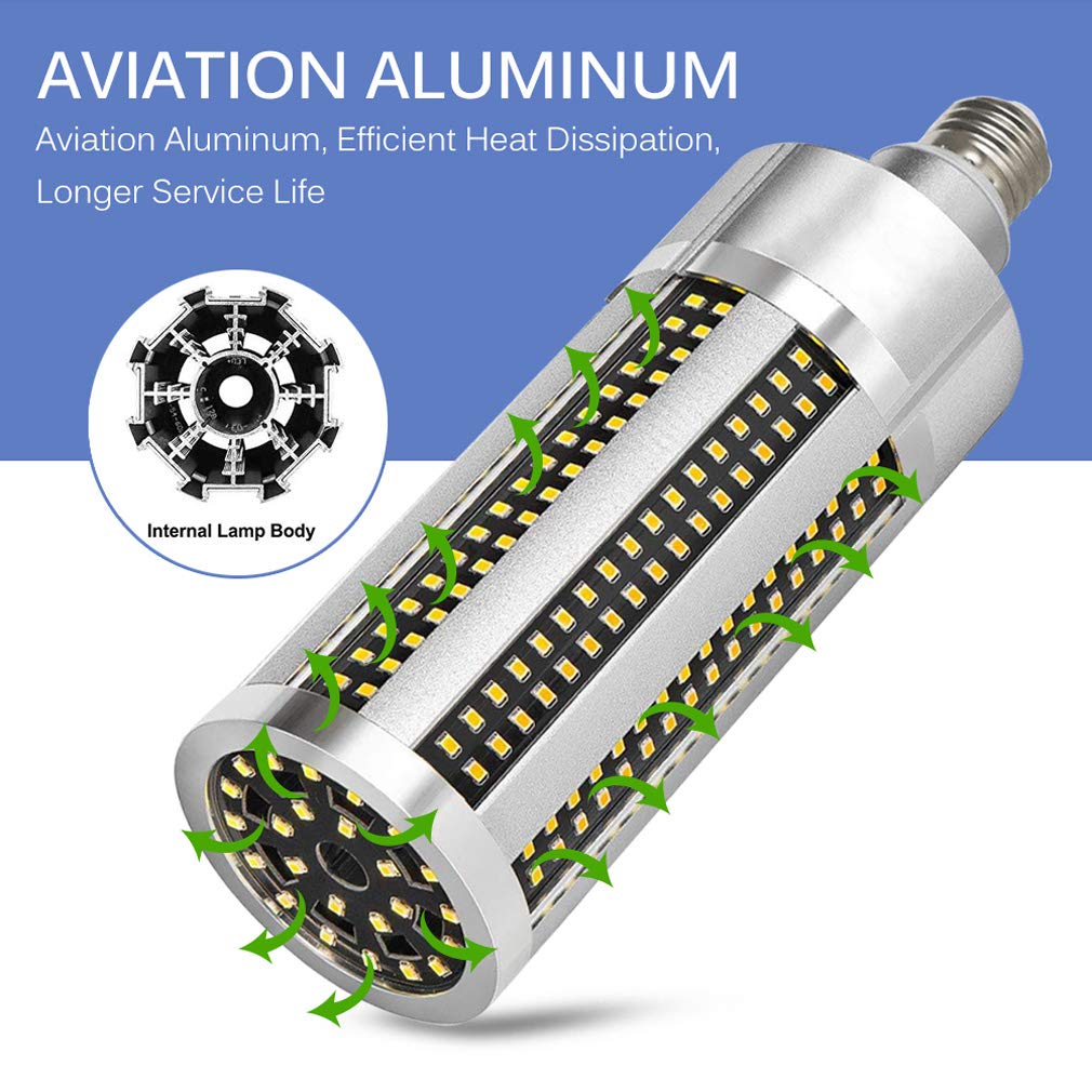 Lampadine LED E27 Luce Bianca Fredda/Caldo, 15-100W 6000K 4000LM Lampadine Mais Led E27 Equivalenti A 300W Incandescenza Lampadine E27 Led Pannocchia Lampada Lampadina Non Dimmerabile,Warm white,35W