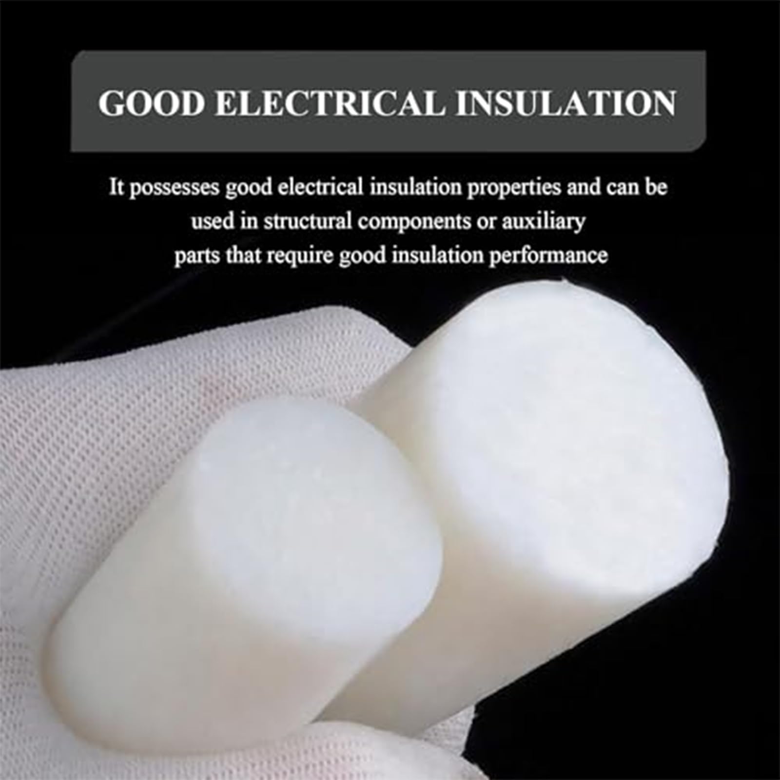 Tige Ronde PA6 Nylon 50-60mm Diam x 300mm L Blanche Haute Résistance Anti-corrosion(Diameter 60mm)