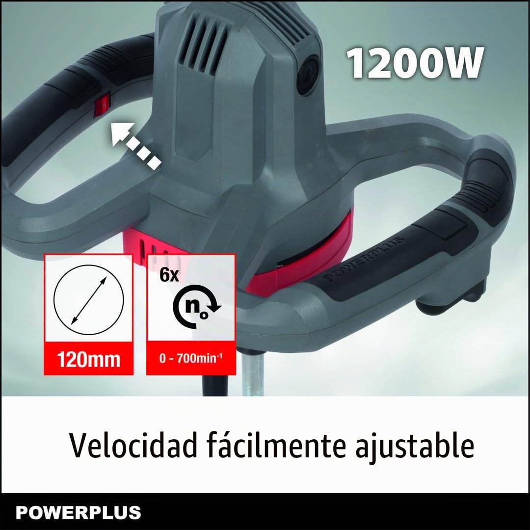 PowerPlus POWE80070 - Mezclador Eléctrico 1200W