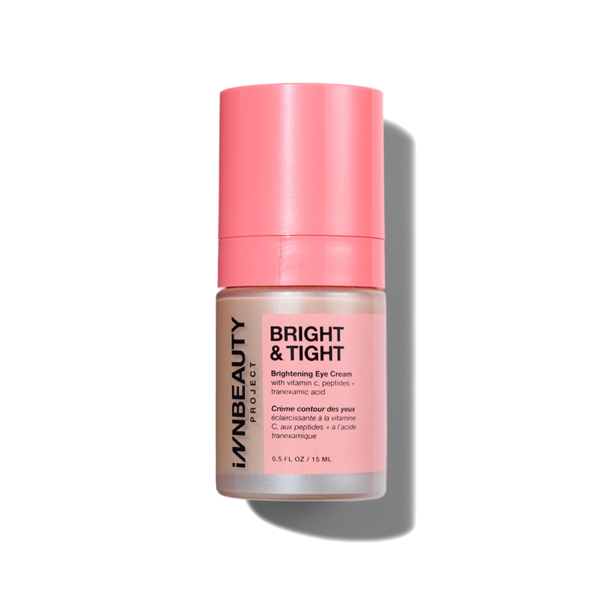 Innbeauty Project Bright & Tight Eye Cream with Vitamin C & Peptides for Dark Circles & Firming, 0.5 OZ (15ml)